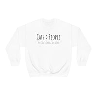 Cats>People Crewneck Sweatshirt