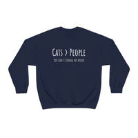 Cats>People Crewneck Sweatshirt