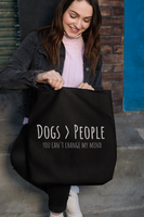 Dogs>People Tote Bag (Black)