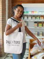 Dogs>People Tote Bag (White)