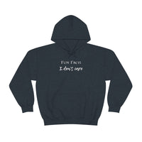 Fun Fact: I Don't Care Hooded Sweatshirt