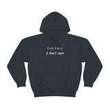 Fun Fact: I Don't Care Hooded Sweatshirt